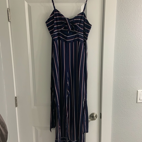 Bardot Lulu Jumpsuit in Navy Stripe NWT - Picture 5 of 5